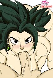 1girls big_ass big_balls big_breasts big_penis black_eyes black_hair blowjob breasts colored dark_green_hair dragon_ball dragon_ball_super earrings fellatio female fusion joredraws kefla light-skinned_female light_skin penis ponytail potara_earrings saiyan short_hair spiky_hair teenager