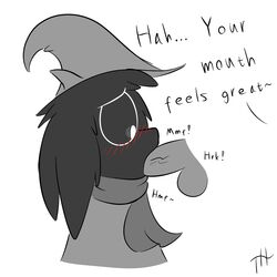 anthro balls blush deltarune disembodied_penis duo fakskis goat male male/male male_only oral penis ralsei tagme text