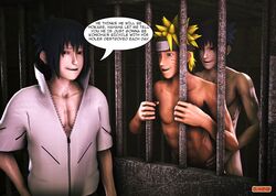 3d gay giko18 naruto naruto_shippuden penis prison sasuke_uchiha source_filmmaker uzumaki_naruto yaoi