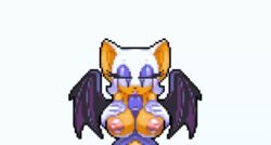 1boy 1girls animated anthro areolae bat bat_wings big_breasts blue_eyes breasts eyelashes female furry gloves hotred is_(artist) lips lipstick male nipples outercourse paizuri penis pixel_art rouge_the_bat sega servedasis sonic_(series) sonic_the_hedgehog straight wings