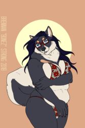 1futa 2018 5_fingers barely_visible_genitalia bra breasts bulge canid canine canis clothing dog_wife_(kipper0308) domestic_dog eyewear fingers furry futa_only futanari genitals glasses gynomorph hair intersex lbproductions long_hair mammal nipples overweight overweight_gynomorph overweight_intersex painted_claws panties shiba_inu smile solo spitz thick_thighs translucent translucent_clothing underwear