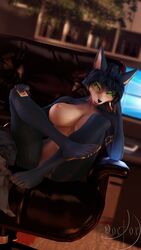 3d 3d_(artwork) 9:16 anthro big_breasts breasts canid canine condom covering covering_self digital_media_(artwork) doctor-sfm female fox glowing glowing_eyes hi_res krystal looking_at_viewer mammal nintendo nipples sexual_barrier_device solo source_filmmaker star_fox strategically_covered video_games