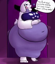 1girls anthro anthro_only belly big_belly big_breasts big_thighs boss_monster boss_monster_(undertale) caprine female female_only full_body fully_clothed fully_clothed_female furry furry_only hungry no_humans one_eye_closed open_mouth purple_heart stomach the_hookaloof toriel undertale vore white_fur white_skin