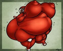 anthro araidian_(artist) balls big_balls big_breasts big_penis breasts bulge canid canine canis domestic_dog genitals gynomorph huge_balls huge_breasts huge_cock hyper hyper_balls hyper_breasts hyper_bulge hyper_genitalia hyper_penis imprint intersex mammal nipples obese penis spacesuit