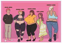 caleb_(cid_kallms) character_profile character_sheet cid_kallms clothed concept_art haydee_(cid_kallms) height_chart jordan_(cid_kallms) mariah_(cid_kallms) riley_(cid_kallms)