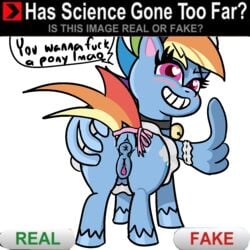 1:1 2020 clothing cutie_mark digital_media_(artwork) equid equine female feral friendship_is_magic hi_res horse looking_back mammal meme my_little_pony my_little_pony:_pony_life poniidesu rainbow_dash_(mlp)