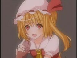 animated blonde_hair cup edit female flandre_scarlet handjob hat hidari_(coletica) jackalman lowres penis qvga red_eyes smile solo touhou wine_glass