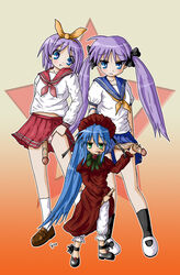 cherryraccoon kagami_hiiragi konata_izumi lucky_star rozen_maiden shinku tsukasa_hiiragi