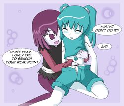 english_text female jenny_wakeman misty_(mlaatr) multiple_girls my_life_as_a_teenage_robot shadow2007x straight_hair text yuri