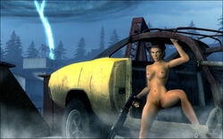 1girls 3d alyx_vance artist_request automobile breasts car completely_nude completely_nude_female female female_only garry's_mod gun half-life half-life_(series) half-life_2 human human_female human_only nipples nude nude_female outdoors shotgun solo tagme weapon