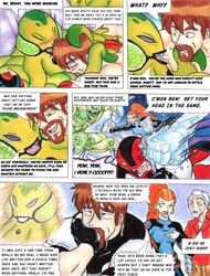 2boys 2girls alien alien/human alien_girl ben_10 ben_10000 ben_tennyson chimera_sui_generis comic english_text female future_gwen gwen_tennyson human humanoid interspecies male male/female male_human/female_alien male_human/female_humanoid multiple_boys multiple_girls myaxx straight_hair text yogurthfrost