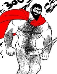 1boy 300 abs balls ballsack bara beard beefy big_balls big_penis black_and_white body_hair cape cum cum_shot cumshot dark_horse dilf ejaculation erect_nipples erection facial_hair foreskin foreskin_folds hairy_armpits hairy_arms hairy_balls hairy_chest hairy_legs hairy_male handsfree_ejaculation hedrus human human_only intact kenzie_lamar leaning_forward leonidas male male_chest male_nipples male_only male_pubic_hair manly mature mature_male muscles muscular_male mustache nude_male partially_colored pecs pectorals penis red_cape retracted_foreskin scrotum solo spartan standing testicles uncut veiny_penis