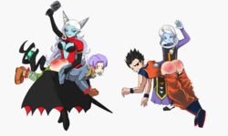 2boys 2girls adrienoir ass blue_skin cus demon_goddess_towa dragon_ball dragon_ball_heroes dragon_ball_super dragon_ball_xenoverse exposed_ass female femdom humiliation laughing male malesub multiple_boys multiple_girls over_the_knee over_the_knee_spanking punishment punishment_spanking red_ass size_difference soap son_gohan spank_marks spanking tears towa trunks_briefs writing_on_ass