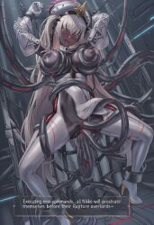 1girls ai_generated anal_sex anus bad_end blank_stare bondage bound_ankles bound_wrists breast_grab breast_squeeze breasts clothing_aside corruption dark-skinned_female dialogue double_anal double_penetration drooling enemy_conversion english english_text enikk_(nikke) facing_viewer female female_focus female_only female_orgasm femsub full-face_blush giving_in_to_pleasure goddess_of_victory:_nikke heretic_(nikke) high_heels hypnosis large_breasts looking_pleasured losing_resistence mechanical_tentacles mind_break multiple_insertions naughty_face nipples pleasure_face pussy pussy_juice rape restrained smile solo solo_focus spread_legs squatting squirting submissive submissive_female submitting_to_enemy talking talking_to_self tentacle tentacle_rape tentacle_sex text thick_thighs tongue_out until_they_like_it vaginal_penetration wide_hips