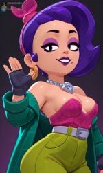 1girls absurd_res absurd_resolution absurdres ai_generated athletic athletic_body athletic_female big_breasts black_eyes black_gloves brawl_stars breasts busty busty_female busty_girl clothed clothing coat coat_on_shoulders curvaceous curvaceous_female curvaceous_figure curvy curvy_body curvy_female curvy_figure curvy_hips cute cute_expression cute_eyes cute_face cute_female ear ear_ring earrings eyebrows eyelashes eyeshadow eyewear female female_only female_solo front_view fully_clothed fully_clothed_female glistening glistening_body glistening_boobs glistening_breasts glistening_eyes glistening_skin gloves green_coat grey_background hackwork half-closed_eyes headwear hi_res high_quality high_resolution highres large_boobs large_breasts large_butt light-skinned_female light_body light_skin lola_(brawl_stars) long_hair looking_at_viewer makeup multicolored_background necklace neckwear open_mouth open_smile purple_hair purple_lips purple_lipstick purple_topwear rebel_lola_(brawl_stars) seductive seductive_body seductive_eyes seductive_look seductive_mouth seductive_smile shiny shiny_body shiny_boobs shiny_breasts shiny_hair shiny_skin simple_background slim_waist small_waist smile smiling smiling_at_viewer smooth_body smooth_skin solo_female standing supercell supercell_(company) teeth teeth_showing teeth_visible thin_waist topwear upper_teeth white_sclera
