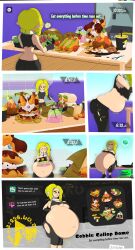 agent_3_(splatoon_3) ass_expansion big_ass big_belly big_breasts breast_expansion drinking eating female ic-icle massive_belly multiple_angles nintendo octoling_girl sequence splatoon splatoon_3 stuffed_belly stuffing weight_gain