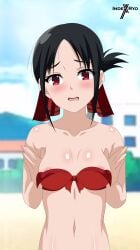 1girls almost_naked almost_nude areola areola_slip areolae areolae_slip bare_arms bare_belly bare_chest bare_hands bare_midriff bare_navel bare_shoulders bare_skin bikini bikini_top black-haired_female black_hair blue_sky blurred_background blurry_background blush blush_face blushing_at_viewer blushing_female breasts clouds day daylight daytime embarrassed exposed_arms exposed_belly exposed_chest exposed_midriff exposed_navel exposed_shoulders exposed_skin exposing exposing_breasts exposing_chest exposing_nipple exposing_self female female_only flustered flustered_female hair_ribbon hair_tie high_school_student indexryo kaguya-sama_wa_kokurasetai_~tensai-tachi_no_renai_zunousen~ mostly_nude naked naked_female naked_woman nearly_nude nipples nude nude_female nudity open_mouth outdoor outdoor_nudity outdoors outside parted_bangs parted_lips petite petite_body petite_breasts petite_female petite_girl petite_tits pink_areola pink_areolae pink_nipples practically_nude presenting_breasts red-eyed_female red_bikini red_bikini_top red_eyes red_hair_ribbon red_hair_tie red_ribbon red_swimsuit red_swimwear ribbon school_girl shinomiya_kaguya shiny_breasts shiny_nipples shiny_skin showing_chest showing_nipple sidelocks sky small_breast small_breasts swimsuit swimwear teen_girl teenage_girl teenager tiny_breasts tongue young_female young_woman