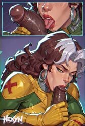 1boy 1boy1girl 1girls ai ai_generated animated artist_name audio blowjob clothed dark-skinned_male dark_skin earrings eye_contact freckles freckles_on_face green_eyes grey_hair hexynart interracial interracial_sex jerking jerkingoff kissing_penis licking_penis looking_at_viewer marvel marvel_rivals moaning moaning_in_pleasure moaning_on_cock panels rogue_(marvel_rivals) rogue_(x-men) shorter_than_10_seconds sound sucking_penis tagme tongue video wet_sounds white_girl white_hair white_skin