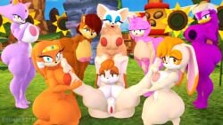 16:9 3d 3d_(artwork) 6+girls 8girls aged_up amy_rose anthro archie_comics ass avian bedroom_eyes big_breasts big_butt bird blaze_the_cat breasts chipmunk countersfm cream_the_rabbit digital_media_(artwork) domestic_cat echidna eulipotyphlan fangs felid feline felis female genitals green_hill_zone grin grinning_at_viewer ground_squirrel group hand_on_breast hedgehog hi_res hirundinid holding_breast huge_breasts huge_butt hybrid kneeling lagomorph leaning leaning_forward leporid looking_at_viewer lying lying_on_ground mammal monotreme multiple_females multiple_girls narrowed_eyes on_back on_ground oscine passerine presenting presenting_vulva rabbit rodent sally_acorn sciurid seductive sega smile smiling_at_viewer sonic_(series) sonic_adventure sonic_riders sonic_the_hedgehog_(archie) sonic_the_hedgehog_(comics) sonic_the_hedgehog_(series) spread_legs spreading squirrel standing swallow_(bird) teeth thick_thighs tikal_the_echidna tree_squirrel vanilla_the_rabbit vulva wave_the_swallow widescreen