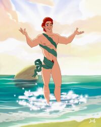 ariel disney esteesdave gay light_skin male male_only meme muscular nipples nude_guy_wrapped_in_ribbons_standing_(meme) pubic_hair red_hair rule_63 tagme the_little_mermaid the_little_mermaid_(1989_film) wrapped yaoi