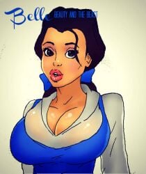 1girls 2010s 2012 5ifty alternate_breast_size beautiful_girl beauty_and_the_beast_(1991_film) belle_(beauty_and_the_beast) big_breasts bimbo_lips bimbofication blush breasts_bigger_than_head brown_hair brunette_hair bust bust_portrait busty busty_female busty_girl deviantart_link disney disney_princess female female_focus female_only huge_breasts jay-marvel jpg makeup mouth_open no_background old_art pillow_lips pink_lips plump_lips princess simple_background solo solo_female solo_focus