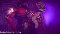 2boys 3d anal animated anthro furry male male/male no_sound paladins pip_(paladins) raum_(paladins) sex tagme twitchyanimation video yaoi