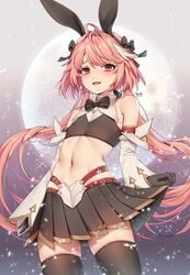 astolfo_(fate) crossdressing cute fate/apocrypha fate/grand_order fate_(series) femboy male male_focus pink_hair solo tikeworld trap