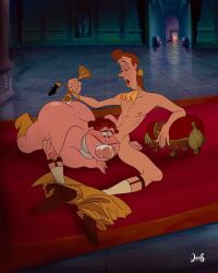 ascot ass balls beauty_and_the_beast_(1991_film) brown_hair candle candlestand cogsworth disney duo_focus esteesdave fat fat_male fellatio footstool gay human inside kneeling looking_at_another looking_at_partner looking_down looking_pleasured lumière male male/male male_only mostly_nude mustache nipples object_in_ass object_insertion on_floor on_rug overweight overweight_male pants_down partially_clothed penis ponytail rug shoes sock_garters socks socks_only trio yaoi