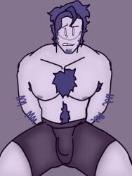 1boy arm_hair blue_body_hair blue_hair boxer_briefs boxers boxers_(clothing) forsaken_(roblox) full_body gay grey_body guest_(roblox) guest_1337 guest_1337_(forsaken) guest_1337_(the_last_guest) hands_behind_back male male_only men musky partially_clothed pecs pubic_hair request roblox roblox_game robloxian self_upload sitting strawpage_request swirlytundra tagme the_last_guest thick_penis underwear underwear_only visible_penis