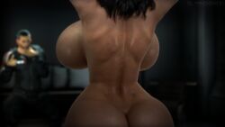 1boy 1boy1girl 1girls 3d alternate_breast_size arms_up ass ass_crack back back_muscles back_view backboob bedroom big_ass big_breasts big_butt black_hair bolt_on_tits boobs_bigger_than_head breast_focus breast_implants breasts breasts_bigger_than_head breasts_focus brunette bubble_butt butt_crack child_bearing_hips clothed_male_nude_female commander_shepard completely_naked_female completely_nude_female curvaceous curvaceous_body curvaceous_female curvaceous_figure curvaceous_hips curvy curvy_body curvy_female curvy_figure curvy_hips dimples_of_venus enhanced_breasts enormous_breasts fake_breasts fat_ass female female_focus hands_up hips huge_boobs huge_breasts huge_butt human hyper_breasts indoors inside large_ass large_breasts light-skinned_female long_hair looking_at_another looking_at_breasts male mass_effect mass_effect_2 mass_effect_3 massive_breasts miranda_lawson muscles naked_female nude_female_clothed_male rear_view selfmindsources shiny shiny_skin silicone silicone_implants standing sweat sweaty sweaty_body thick thick_butt thumbs_up toned_back toned_female voluptuous voluptuous_female wide_hips