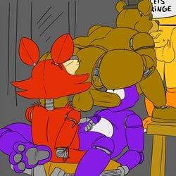 1:1 4boys agentofchaos anal animatronic avian balls bird blowjob bonnie_(fnaf) canid canine chica_(fnaf) chicken erection fellatio five_nights_at_freddy's fox foxy_(fnaf) freddy_(fnaf) galliform gallus_(genus) gay genderswap genitals handjob hi_res lagomorph machine male male/male mammal masturbation oral penetration penile penis phasianid rimming robot rule_63 sex ursid vein veiny_penis video_games