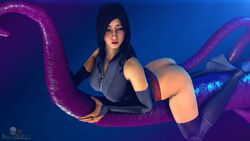 3d animated arm_sleeves asian asian_female ass bare_shoulders betsy_braddock big_breasts blue_hair bottomless breasts bubble_butt busty butt darktronicksfm deadpool_(game) elizabeth_braddock female female_focus female_only hourglass_figure large_breasts lipstick long_hair marvel marvel_comics no_sound psylocke psylocke_(deadpool_game) solo straight_hair tagme tentacle tentacle_sex tentacles thighhighs video wide_hips x-men