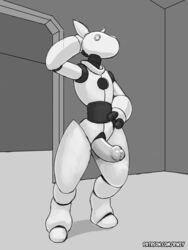 2019 erection genitals greyscale hi_res humanoid_penis machine male male_only monochrome penis rinzy robot signature solo