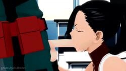 1boy 1girls 3d animated asian asian_female asian_male balls big_penis black_hair blowjob closed_eyes ezark_animations fellatio female female_focus green_hair izuku_midoriya izuku_midoriya_(hero_outfit) male midoriya_izuku_(hero_outfit) momo_yaoyorozu momo_yaoyorozu_(hero_outfit) my_hero_academia oral oral_sex penis penis_in_mouth penis_out ponytail sucking_penis teenager teenager_on_teenager testicles tied_hair video yaoyorozu_momo_(hero_outfit)