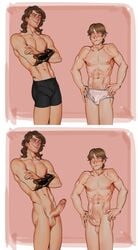 2boys abs anakin_skywalker big_penis black_underwear erection father_and_son gay gay_incest incest lacryboy legs luke_skywalker male male_only melanpsycholia muscles muscular muscular_male nipples pecs pectorals penis_size_difference small_penis star_wars time_paradox underwear white_underwear yaoi