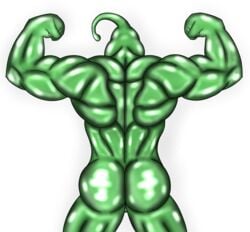 absurdres ass barazoku biceps cadfourne flexing goo_creature highres humanoid league_of_legends male_only monster muscular riot_games slime zac