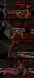 1futa 1girls 3d asari ball_gag big_ass big_breasts big_penis blackmail bondage bound buttjob cock_ring comic completely_nude facesitting female femdom footjob futanari futasub handjob jack_(mass_effect) liara_t'soni mass_effect source_filmmaker stockings wholeroastedchicken