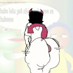 1boy anal_ball animated anus_peek ass ass_bigger_than_head ass_focus ass_twerk back_view ball ball_in_anus ball_in_ass big_ass_(male) black_hair bottom_heavy bottom_heavy_femboy butt_focus demon demon_horns demon_tail evil_margan femboy femboy_ass femboy_only halodouble image image_in_background left_to_right loop male meme_in_the_background no_sound object_in_anus object_in_ass oc original_character red_ball red_horns red_tail short_video solo solo_femboy solo_focus solo_male standing tagme text thicc thicc_ass thicc_thighs thick thick_ass thick_butt twerking twerking_ass video white_body white_shirt white_skin