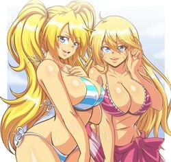 2girls big_ass big_breasts bikini bimbo blonde_hair blue_eyes boruko boruto:_naruto_next_generations canon_genderswap cleavage clothed clothed_female clothes clothing father father_and_son female female_only fully_clothed gender_transformation genderswap_(mtf) huge_breasts lewdamone long_hair mother_and_daughter multiple_girls naruko naruto revealing_clothes rule_63 sexy_no_jutsu son swimsuit twintails uzumaki_boruto uzumaki_naruto whisker_markings