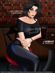 ardham big_breasts doomer_girl goth hips huge_ass huge_breasts large_ass large_breasts meme original pinup snap_my_choker voluptuous wojak_comics