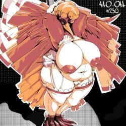 1:1 1girls anthro anthrofied areola avian beak belly big_breasts biped bird breasts chubby curvy_figure digital_media_(artwork) eye_contact feathers female front_view genitals half-closed_eyes hands_behind_head high-angle_view ho-oh hurikata legendary_pokémon looking_at_viewer navel nintendo nipples non-mammal_breasts original_character overweight overweight_female partially_colored pokémon_(species) pokemon pokemon_gsc pokemorph pose pussy raised_arm red_body red_feathers solo text thick_thighs video_games voluptuous wide_hips