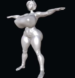 3d abs barefoot endlessillusion fat_ass huge_ass huge_breasts lowres muscular_female thick_thighs