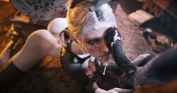 1boy 1girls 3d angry ass baldur's_gate baldur's_gate_3 breasts cum cum_on_face dark-skinned_male drow facial feet female hand_on_head male minthara pale_skin penis penis_on_face pubic_hair red_eyes ruined_makeup runny_makeup soles son_umbasa straight white_hair
