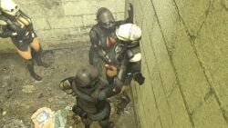 1boy 3d 3girls abuse_of_power assertive_female at_gunpoint civil_protection_(half-life_series) combine_(half-life_series) femdom fffm_foursome half-life_(series) half-life_2 masturbating_other reverse_rape sfm submissive_male watching