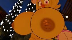 3d beak big_breasts breast_focus breasts chicken_girl chiku dark_nipples fap_nights_at_frenni's five_nights_at_freddy's fredina's_nightclub huge_boobs huge_breasts sawfreak smiling solo stylized vr_media vrc vrchat vrchat_avatar vrchat_furry vrchat_media vrchat_model yellow_fur