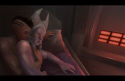2boys 2d 2d_(artwork) 2d_artwork alien alien/human alien_humanoid ambiguous_penetration black_hair blue_eyes blue_skin closed_eyes dark_background dark_room detailed_background digital_art digital_drawing_(artwork) digital_media digital_media_(artwork) fucking gay gay_male gay_sex hi_res high_quality high_resolution highres homosexual homosexual_male homosexual_sex human human_on_humanoid human_penetrating humanoid implied_anal implied_penetration indoors intercourse interspecies intimate lavender_skin lekku lekku_grab lighting lips male male/male male_focus male_only male_penetrated male_penetrating male_penetrating_male markings mohawk mohawk_(hairstyle) montrals mr._prince multicolored_body multicolored_skin multiple_boys multiple_males muscles muscular muscular_arms muscular_male naked naked_male no_clothes no_visible_genitalia oc on_bed open_eyes open_mouth original_character purple_body purple_skin self_upload sex shiny_skin sith sith_assassin sith_lord star_wars star_wars:_the_old_republic stubble tan_body tan_skin theron_shan togruta video_game_character video_games