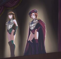 2010s 2014 2girls aged_up anime blonde-haired_female blonde_female blonde_hair breasts clothed clothed_female gundam gundam_wing leebigtree light-skinned_female light_skin mariemaia_khushrenada medium_boobs medium_breasts mind_control red_hair red_hair_female redhead_female relena_peacecraft thighs uniform uniform_female