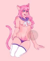 blue_eyes blue_panties cat_ears cat_girl cat_tail catgirl double_life_smp empires_smp fangs hereticofthehour last_life_smp ldshadowlady life_series life_smp limited_life mcyt minecraft minecraft_youtubers nice_life past_life pink_background pink_fur pink_hair pink_pubic_hair sailor_uniform secret_life simple_life tagme third_life tongue_out tumblr twitch twitch.tv twitch_streamer twitter twitter_username white_thighhighs wild_life youtube youtuber youtubers