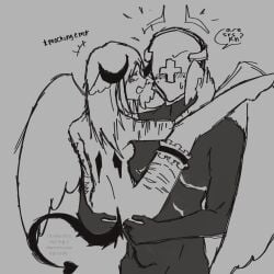 anal anal_sex angel angel_wings brat cuntboy cuntboy/male demon demon_wings gabriel_(ultrakill) mocking noctis_(noctisecztasy) noctisecztasy self_insert self_upload ultrakill yumeship yumeshipping