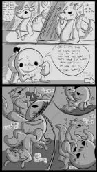 blowjob blush cowgirl_position cum cum_dripping cum_in_pussy dialogue doggy_style furry grey_background heart hugging intercourse lizard male_moaning moaning nervous_smile nervous_sweat nick_jr octopus oswald oswald_(oswald) oswald_(series) self_insert sex smile sweat tendrils tentacle tentacle_dick tentacle_in_mouth vaginal_penetration